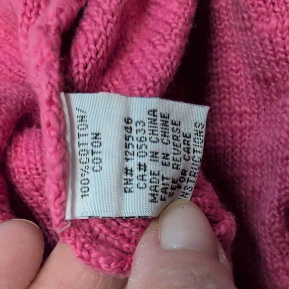 Habitat Women's Pink Ombre Sweater with tab sleeves and slouchy pocket Size L - Picture 6 of 7